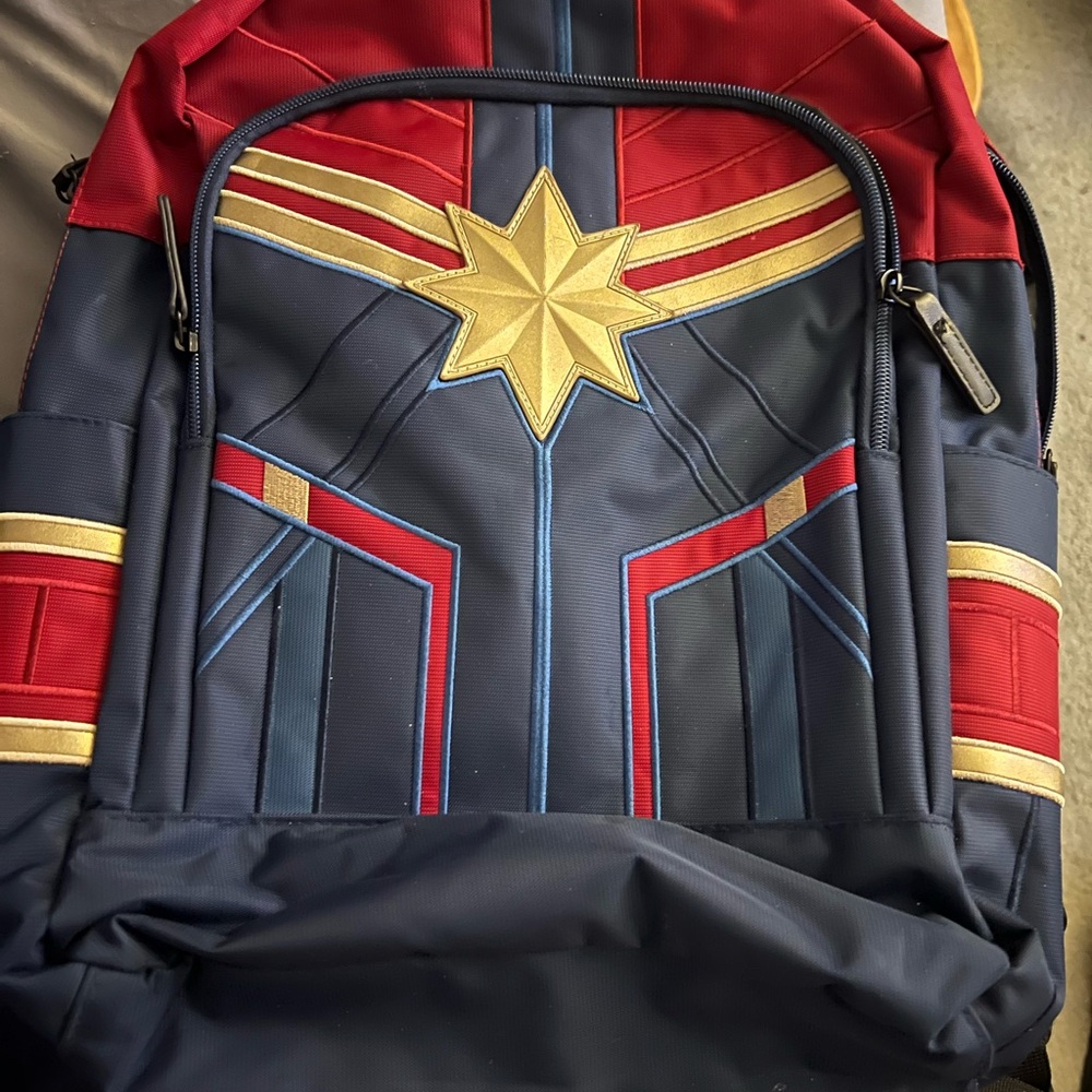 Marvel Backpack - Red, Blue, Gold Star Design